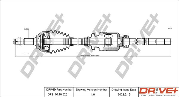 Dr!ve+ DP2110.10.0261 - Приводной вал autodnr.net