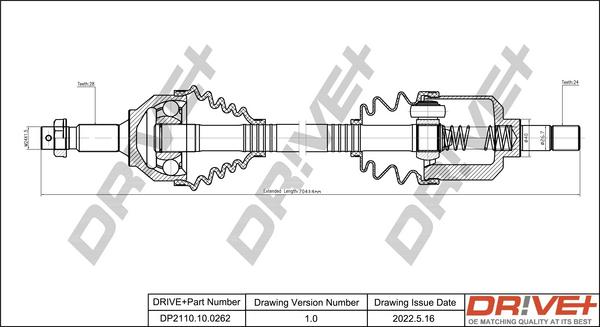 Dr!ve+ DP2110.10.0262 - Приводной вал autodnr.net