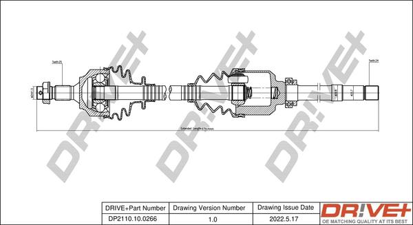 Dr!ve+ DP2110.10.0266 - Приводний вал autocars.com.ua