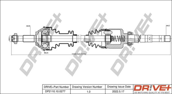 Dr!ve+ DP2110.10.0277 - Приводний вал autocars.com.ua