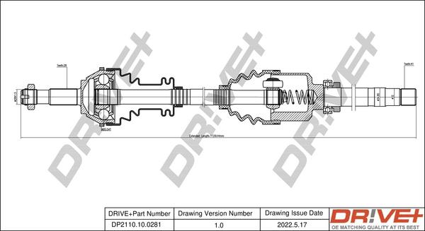 Dr!ve+ DP2110.10.0281 - Приводний вал autocars.com.ua