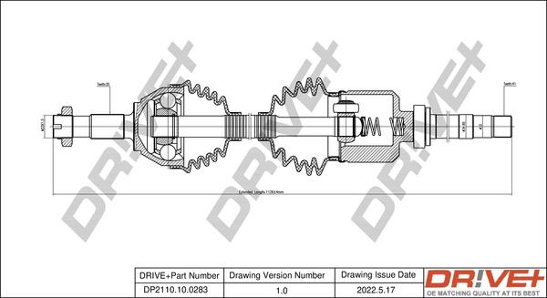 Dr!ve+ DP2110.10.0283 - Приводний вал autocars.com.ua