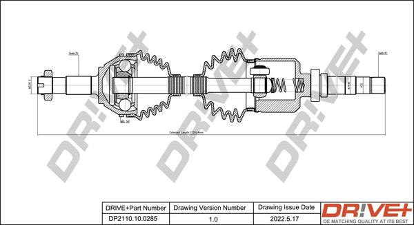 Dr!ve+ DP2110.10.0285 - Приводной вал autodnr.net