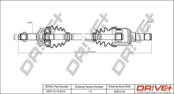 Dr!ve+ DP2110.10.0310 - Приводной вал autodnr.net