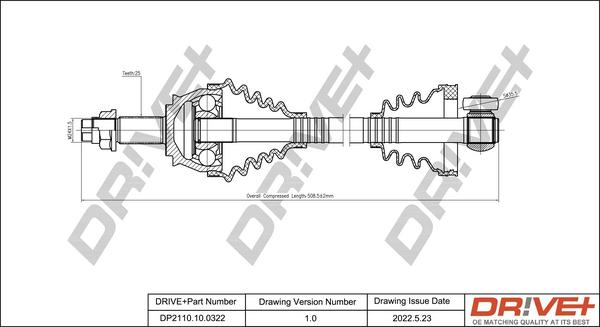 Dr!ve+ DP2110.10.0322 - Приводний вал autocars.com.ua