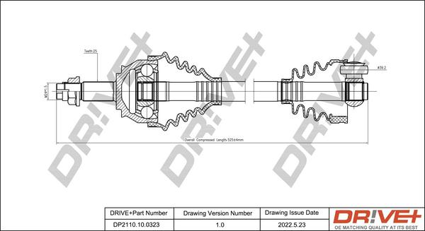 Dr!ve+ DP2110.10.0323 - Приводной вал autodnr.net