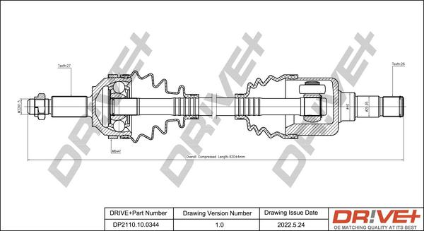 Dr!ve+ DP2110.10.0344 - Приводний вал autocars.com.ua