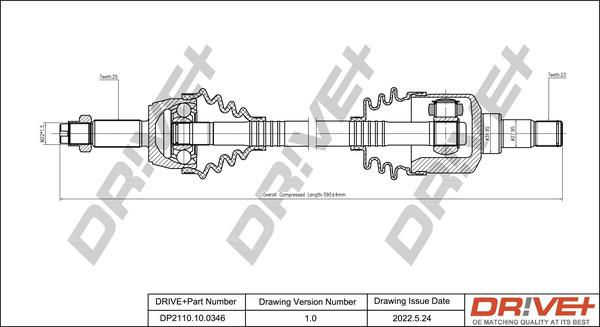 Dr!ve+ DP2110.10.0346 - Приводний вал autocars.com.ua