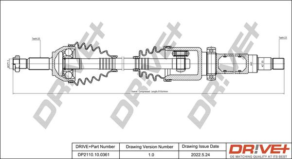 Dr!ve+ DP2110.10.0361 - Приводной вал autodnr.net