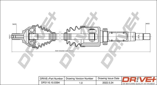 Dr!ve+ DP2110.10.0394 - Приводной вал autodnr.net