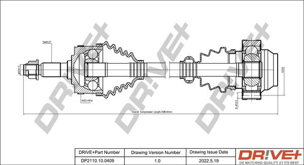 Dr!ve+ DP2110.10.0409 - Приводной вал autodnr.net