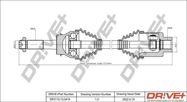 Dr!ve+ DP2110.10.0414 - Приводний вал autocars.com.ua