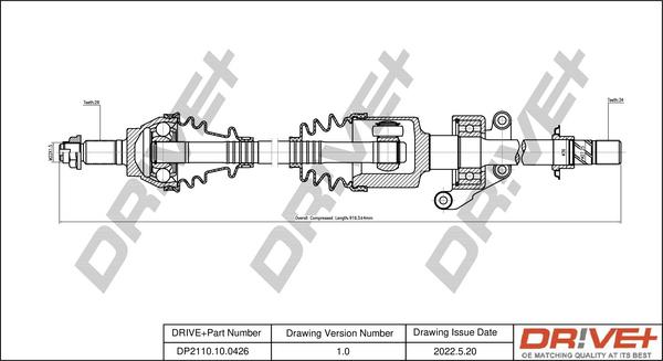 Dr!ve+ DP2110.10.0426 - Приводний вал autocars.com.ua