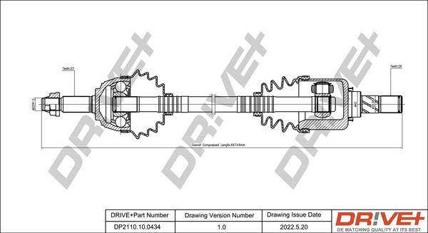 Dr!ve+ DP2110.10.0434 - Приводной вал autodnr.net