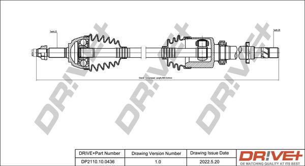 Dr!ve+ DP2110.10.0436 - Приводний вал autocars.com.ua