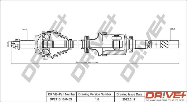 Dr!ve+ DP2110.10.0453 - Приводний вал autocars.com.ua