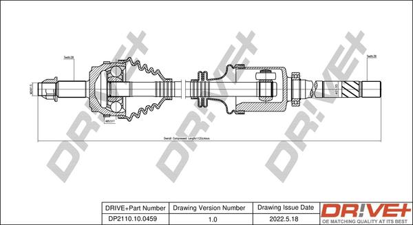 Dr!ve+ DP2110.10.0459 - Приводний вал autocars.com.ua