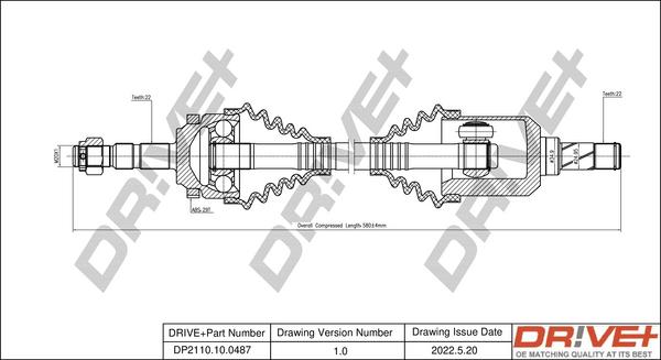 Dr!ve+ DP2110.10.0487 - Приводной вал autodnr.net