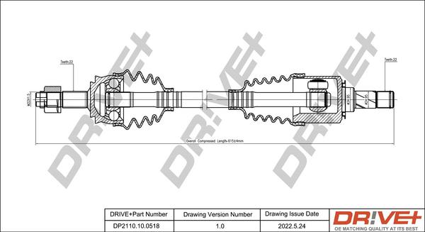 Dr!ve+ DP2110.10.0518 - Приводной вал autodnr.net