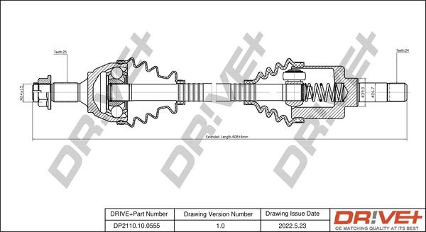 Dr!ve+ DP2110.10.0555 - Приводний вал autocars.com.ua