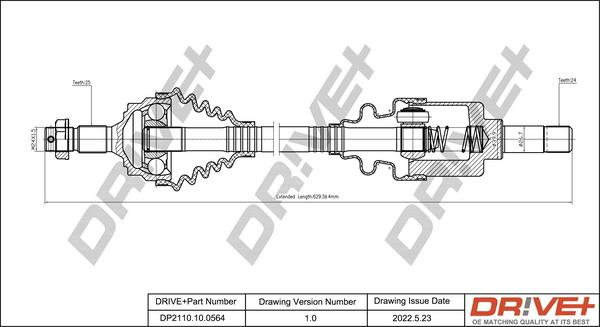 Dr!ve+ DP2110.10.0564 - Приводний вал autocars.com.ua