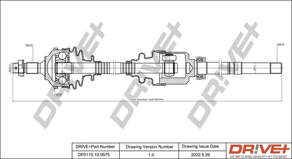 Dr!ve+ DP2110.10.0575 - Приводной вал autodnr.net