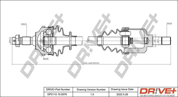 Dr!ve+ DP2110.10.0576 - Приводний вал autocars.com.ua