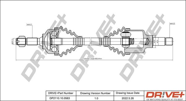 Dr!ve+ DP2110.10.0583 - Приводной вал autodnr.net