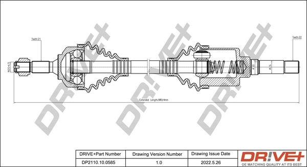 Dr!ve+ DP2110.10.0585 - Приводной вал autodnr.net