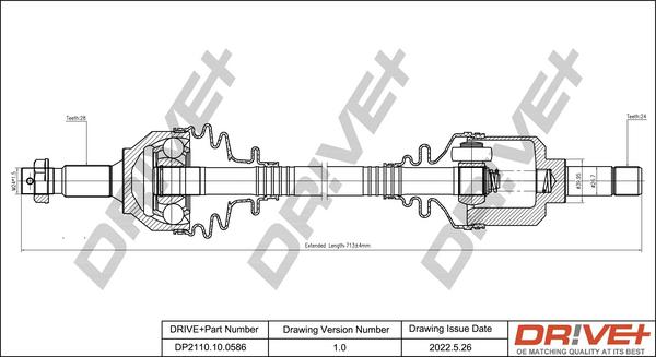 Dr!ve+ DP2110.10.0586 - Приводной вал autodnr.net