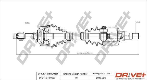 Dr!ve+ DP2110.10.0587 - Приводной вал autodnr.net