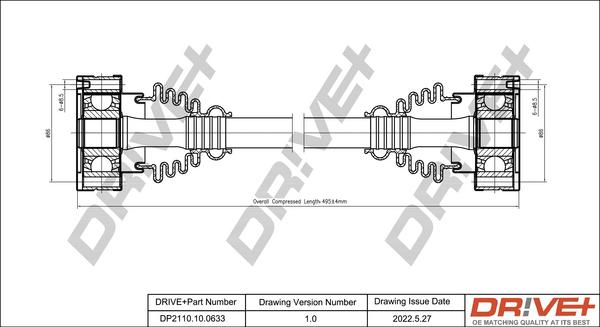 Dr!ve+ DP2110.10.0633 - Приводний вал autocars.com.ua