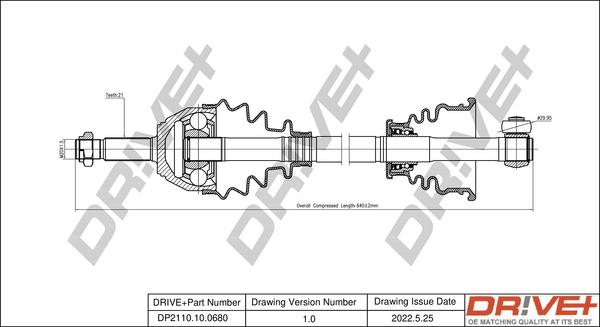 Dr!ve+ DP2110.10.0680 - Приводной вал autodnr.net