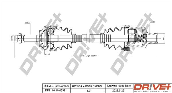 Dr!ve+ DP2110.10.0699 - Приводной вал autodnr.net