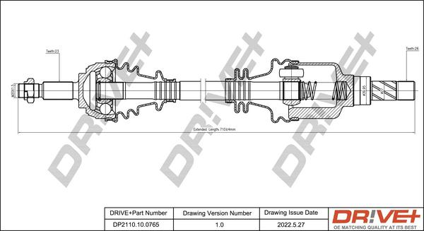 Dr!ve+ DP2110.10.0765 - Приводний вал autocars.com.ua