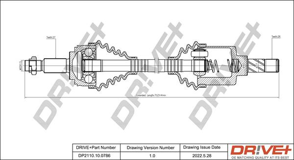 Dr!ve+ DP2110.10.0786 - Приводний вал autocars.com.ua