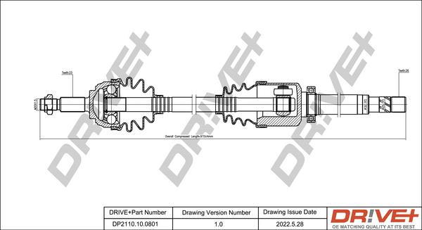 Dr!ve+ DP2110.10.0801 - Приводний вал autocars.com.ua