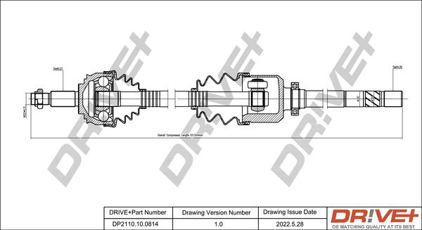 Dr!ve+ DP2110.10.0814 - Приводний вал autocars.com.ua