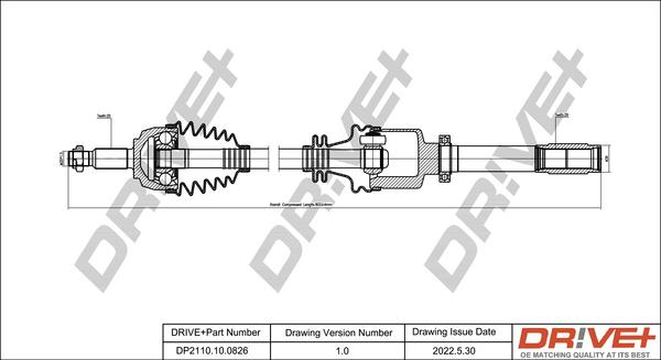 Dr!ve+ DP2110.10.0826 - Приводний вал autocars.com.ua