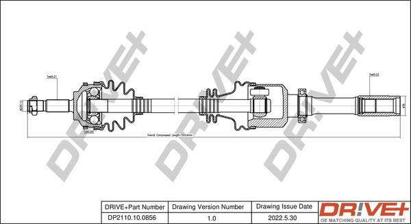 Dr!ve+ DP2110.10.0856 - Приводний вал autocars.com.ua