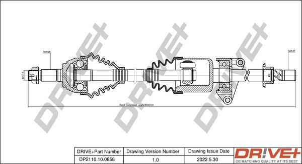 Dr!ve+ DP2110.10.0858 - Приводний вал autocars.com.ua