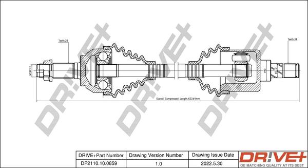 Dr!ve+ DP2110.10.0859 - Приводний вал autocars.com.ua