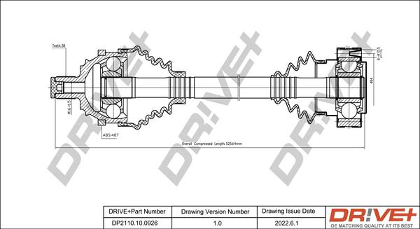 Dr!ve+ DP2110.10.0926 - Приводной вал autodnr.net