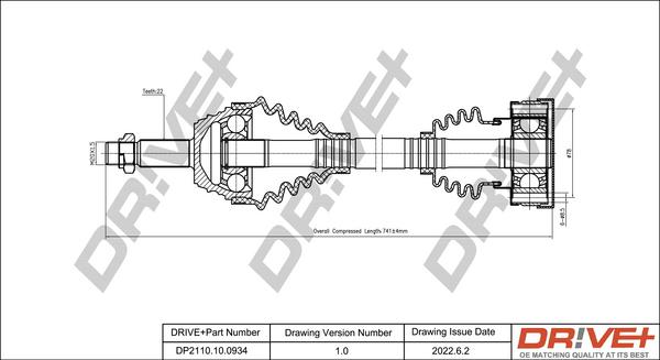 Dr!ve+ DP2110.10.0934 - Приводний вал autocars.com.ua