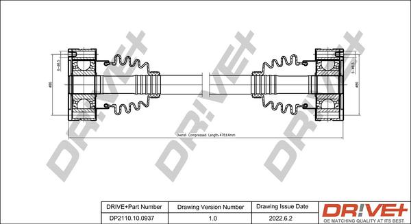 Dr!ve+ DP2110.10.0937 - Приводний вал autocars.com.ua