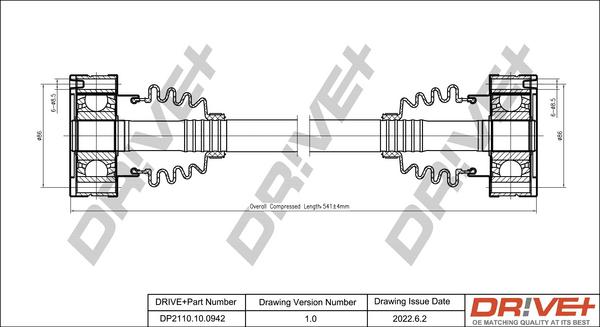 Dr!ve+ DP2110.10.0942 - Приводний вал autocars.com.ua