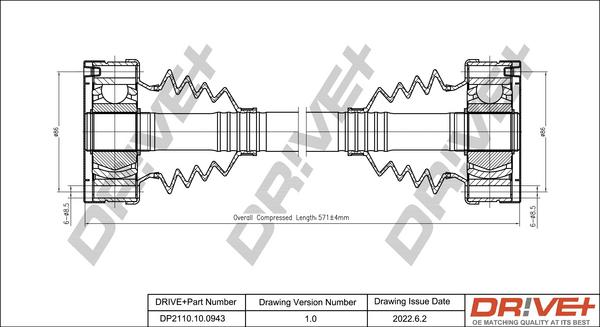 Dr!ve+ DP2110.10.0943 - Приводний вал autocars.com.ua