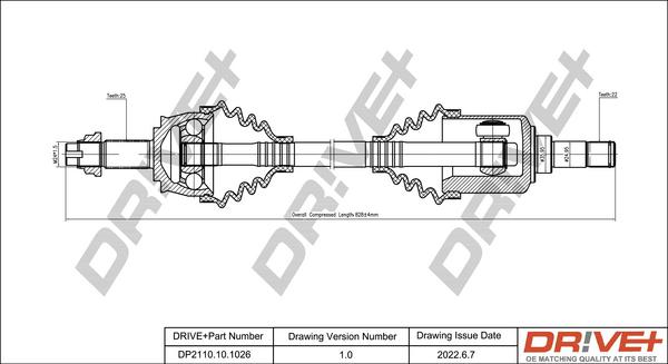 Dr!ve+ DP2110.10.1026 - Приводний вал autocars.com.ua