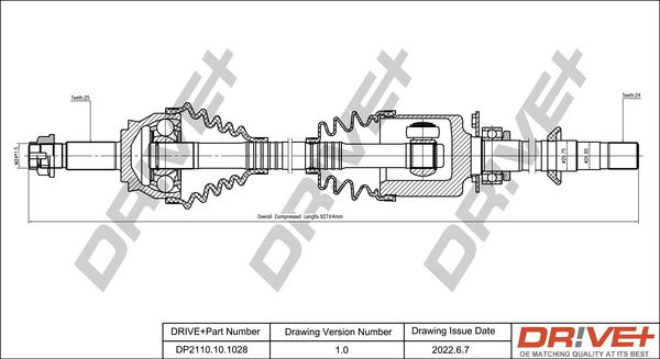 Dr!ve+ DP2110.10.1028 - Приводний вал autocars.com.ua