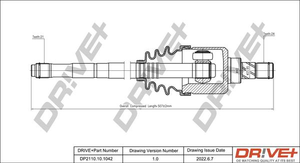 Dr!ve+ DP2110.10.1042 - Приводний вал autocars.com.ua